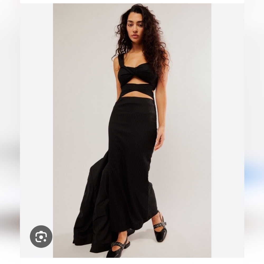 Free People Heather 2 Piece Crop & High Rise Skirt Set
